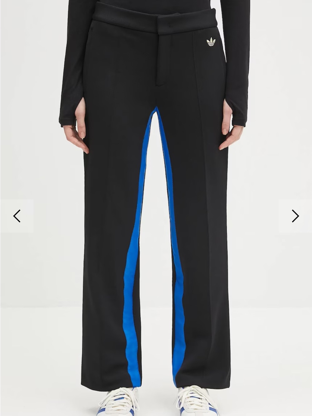 adidas Black Pants with Blue Inner Panels
